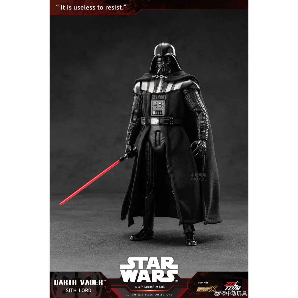 Figurine articulée Dark Vador échelle 1/10 - ZD Toys