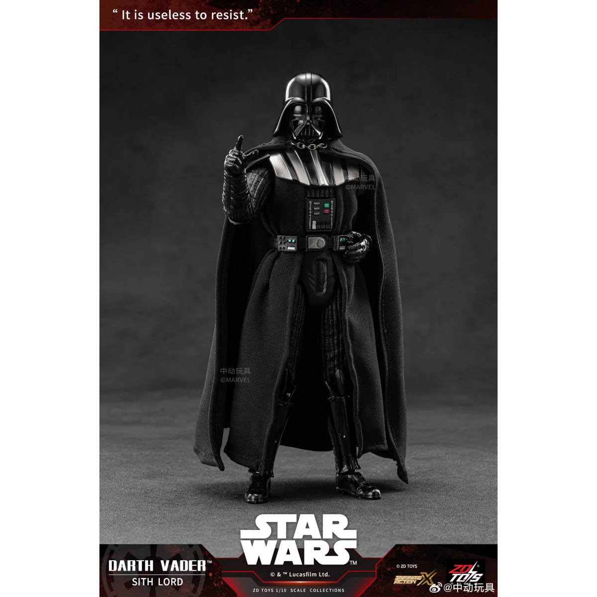 Figurine articulée Dark Vador échelle 1/10 - ZD Toys