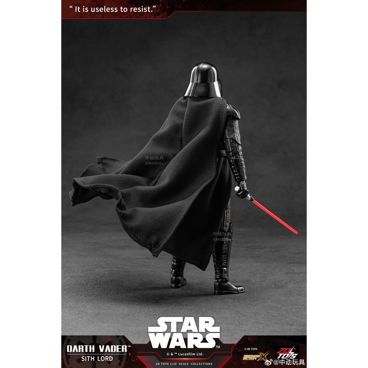 Figurine articulée Dark Vador échelle 1/10 - ZD Toys