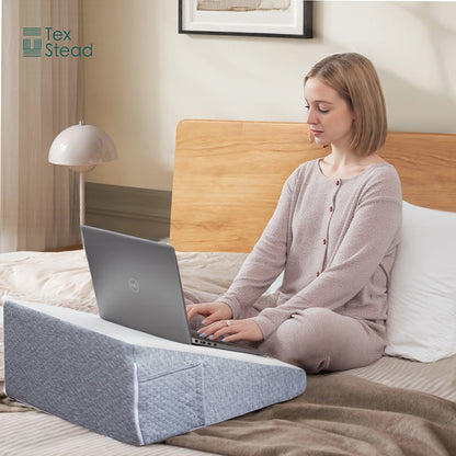 Wedge Pillow for Side Sleepers – Triangle Neck Support, Pregnancy Cushion, Bed Elevation, Soft Comfort