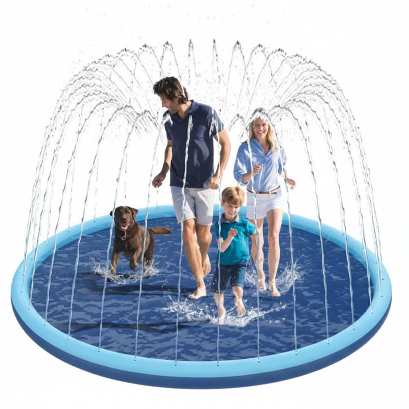 Oversized Sprinkler Splash Mat – SplashBuddy Kids Outdoor Water Play Mat