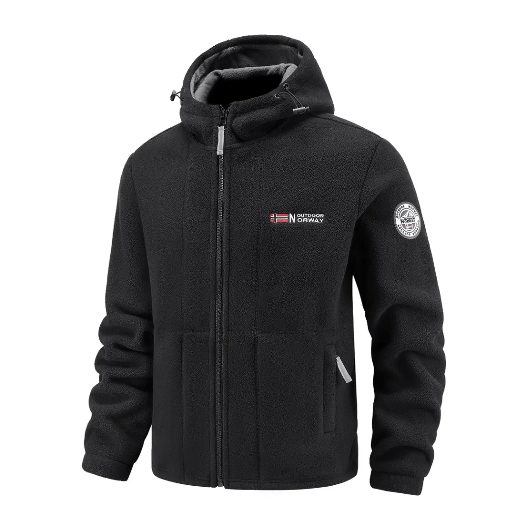 Men’s Windproof Fleece Jacket – Breathable Cold-Weather Outdoor Layer