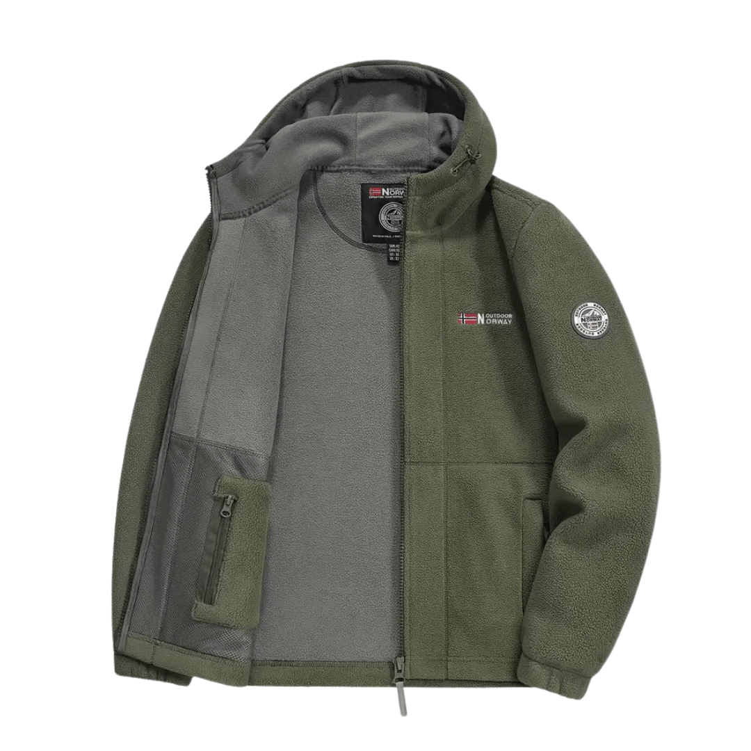 Men’s Windproof Fleece Jacket – Breathable Cold-Weather Outdoor Layer