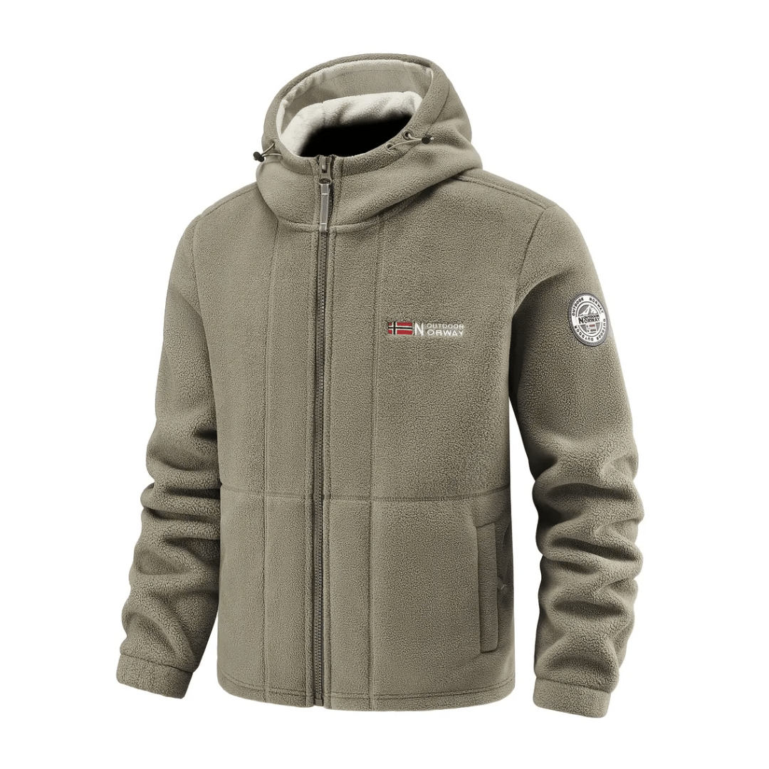 Men’s Windproof Fleece Jacket – Breathable Cold-Weather Outdoor Layer