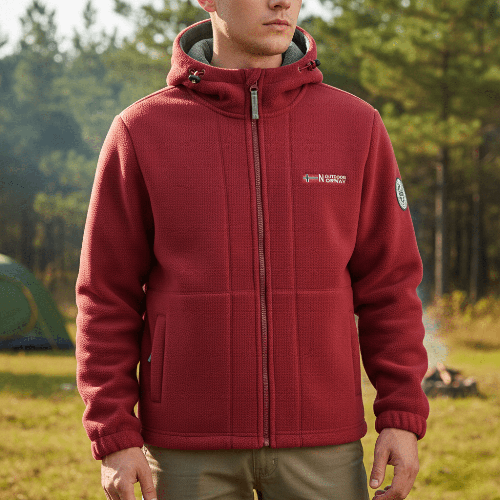 Men’s Windproof Fleece Jacket – Breathable Cold-Weather Outdoor Layer