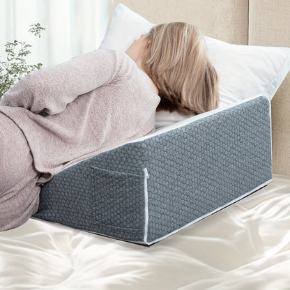Wedge Pillow for Side Sleepers – Triangle Neck Support, Pregnancy Cushion, Bed Elevation, Soft Comfort