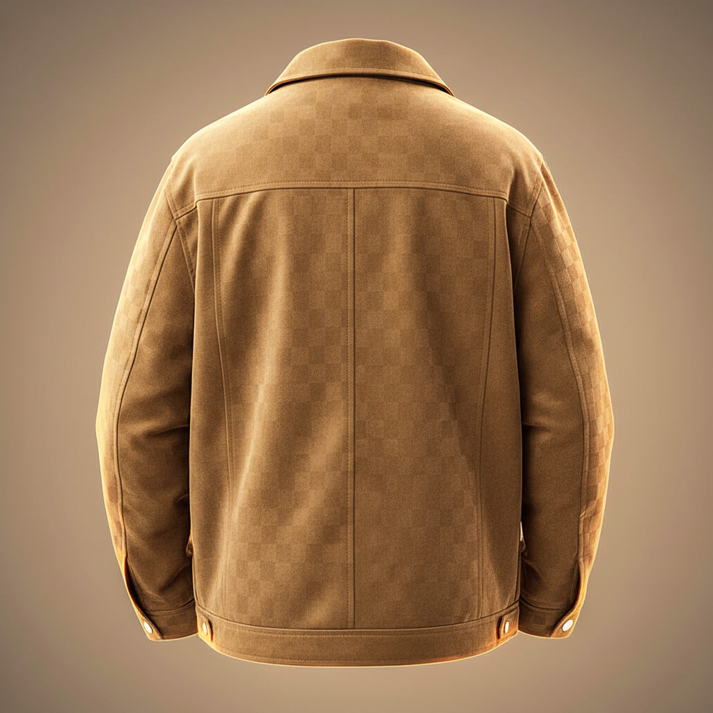 Sorello | Men’s Checkered Suede Coat