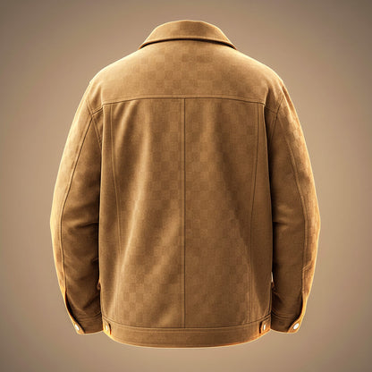 Sorello | Men’s Checkered Suede Coat