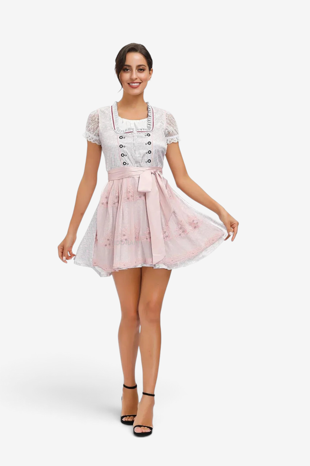 Dirndlkleid für Damen im bayerischen Stil mit Spitze
