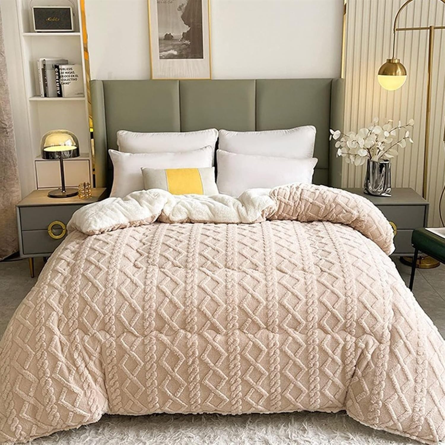 Plaid épais en sherpa confortable pour chaleur et confort ultimes