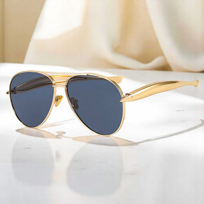 | Jinkee Women’s Gold-Tone Aviator Sunglasses