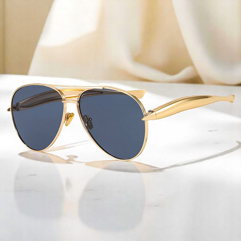 | Jinkee Women’s Gold-Tone Aviator Sunglasses