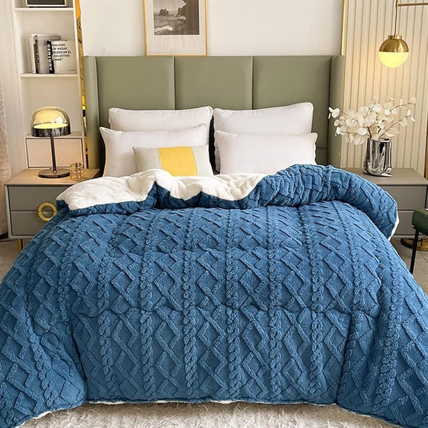 Plaid épais en sherpa confortable pour chaleur et confort ultimes
