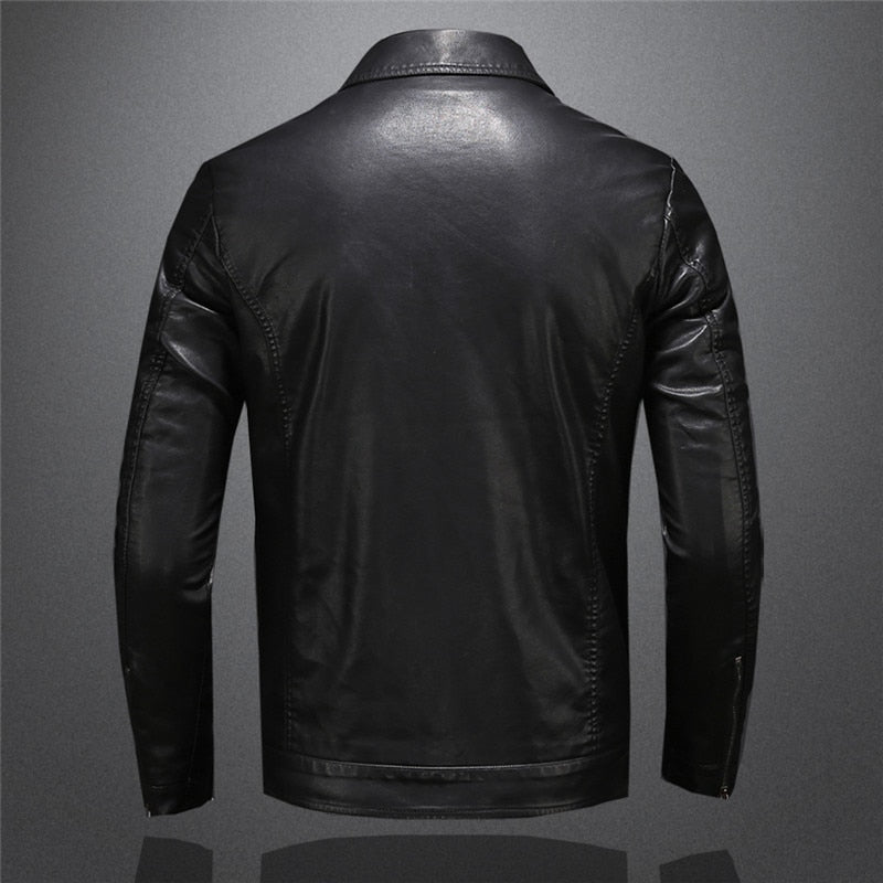 Timeless Men's Rider Outdoor Versatile Sleek Leather Coat