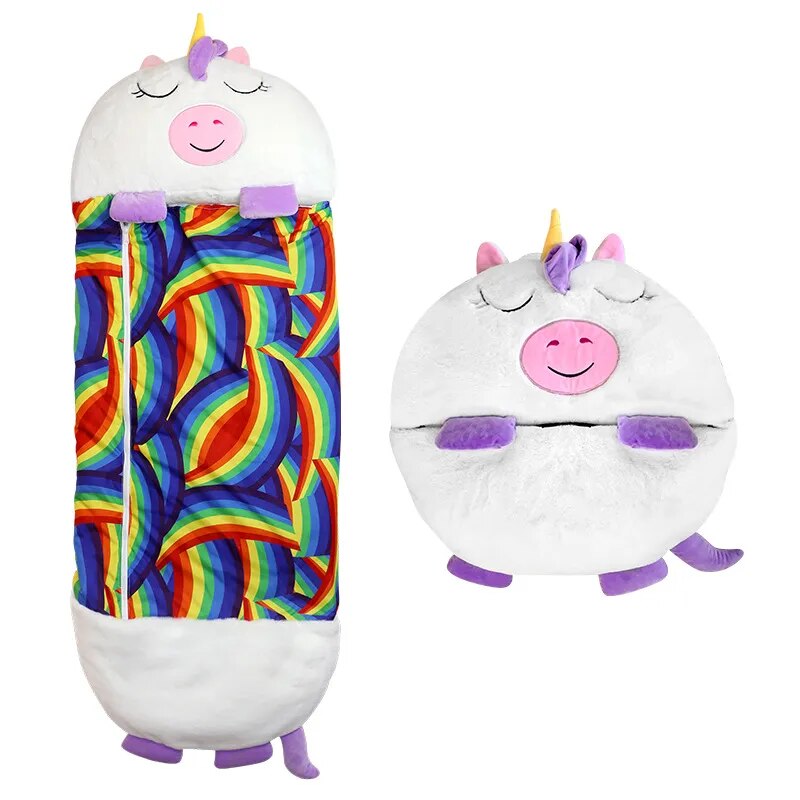 Kids Cuddle Cushion Plush Sleeping Bag