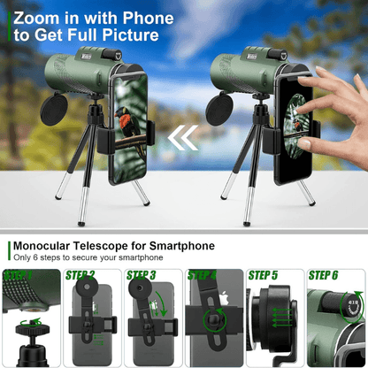 Space-Saving 600x Ultra-Zoom Monocular
