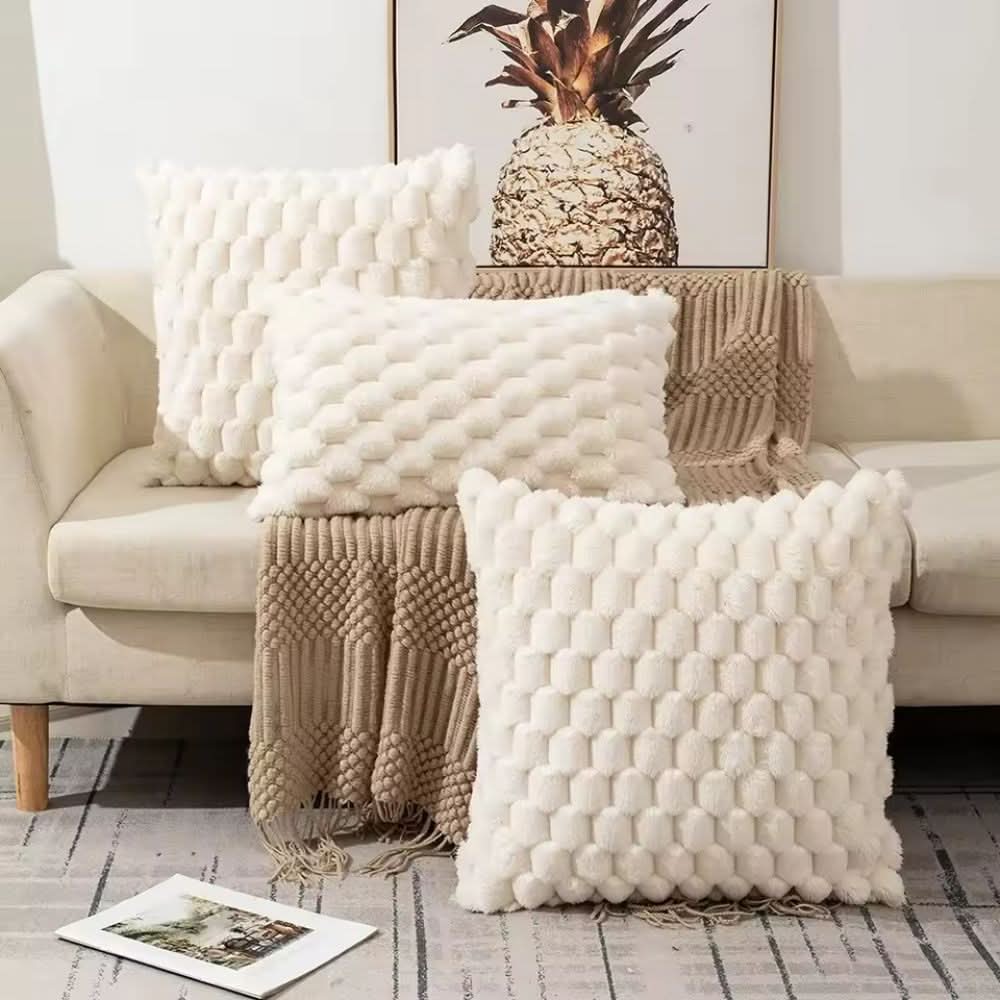 Textured Cushion Cover | Gentle 3D Cotton Blend