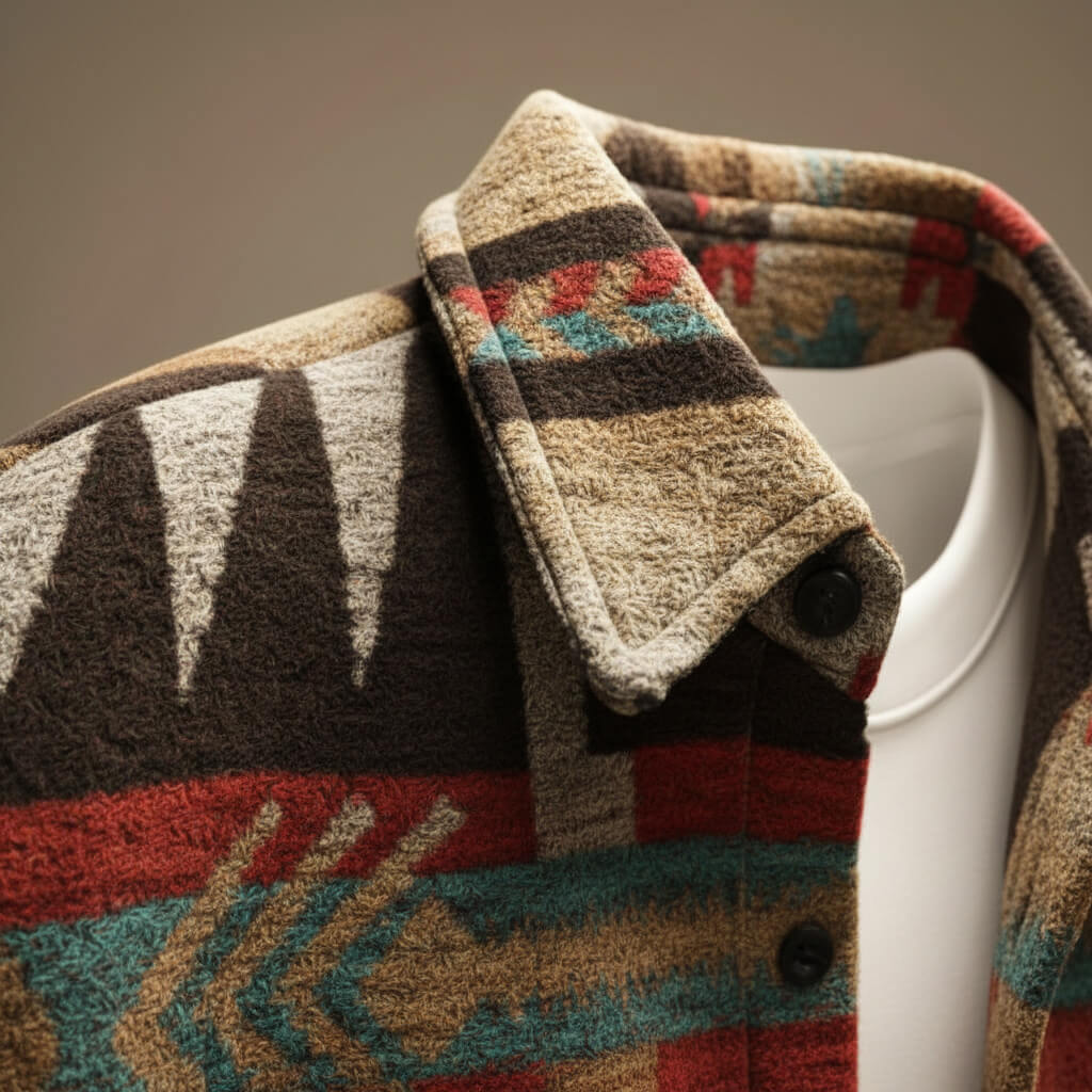 Crello | Men’s Patterned Wool Coat