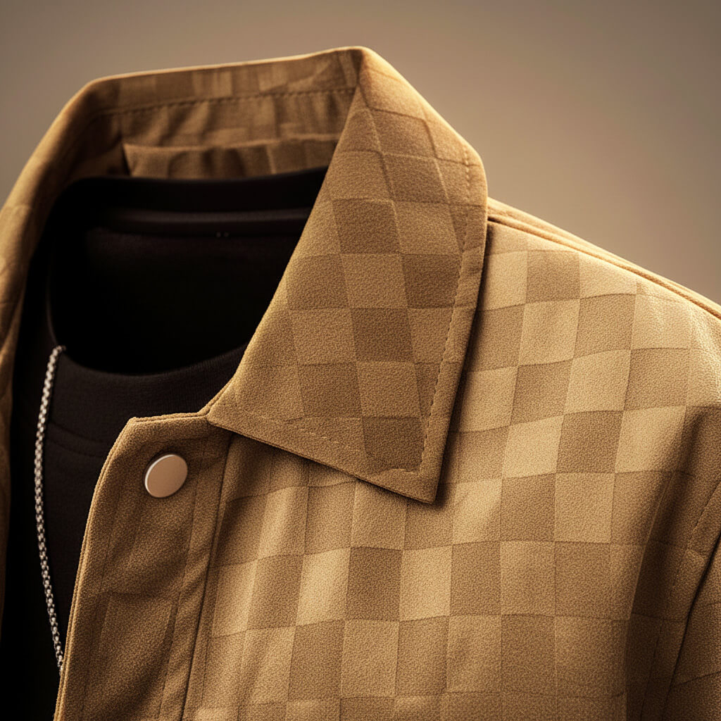 Sorello | Men’s Checkered Suede Coat