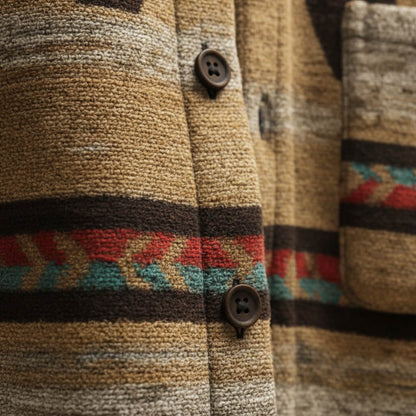 Crello | Men’s Patterned Wool Coat