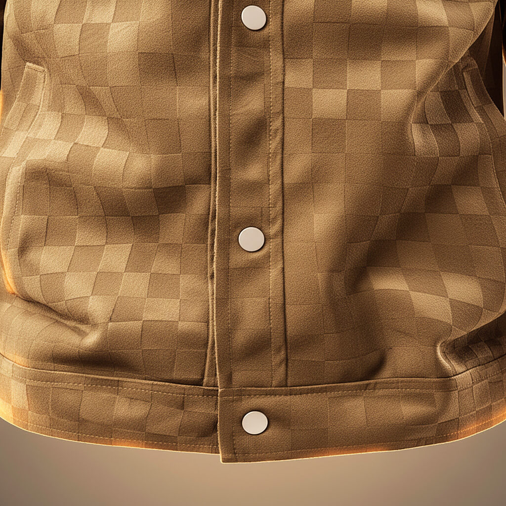 Sorello | Men’s Checkered Suede Coat