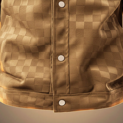 Sorello | Men’s Checkered Suede Coat