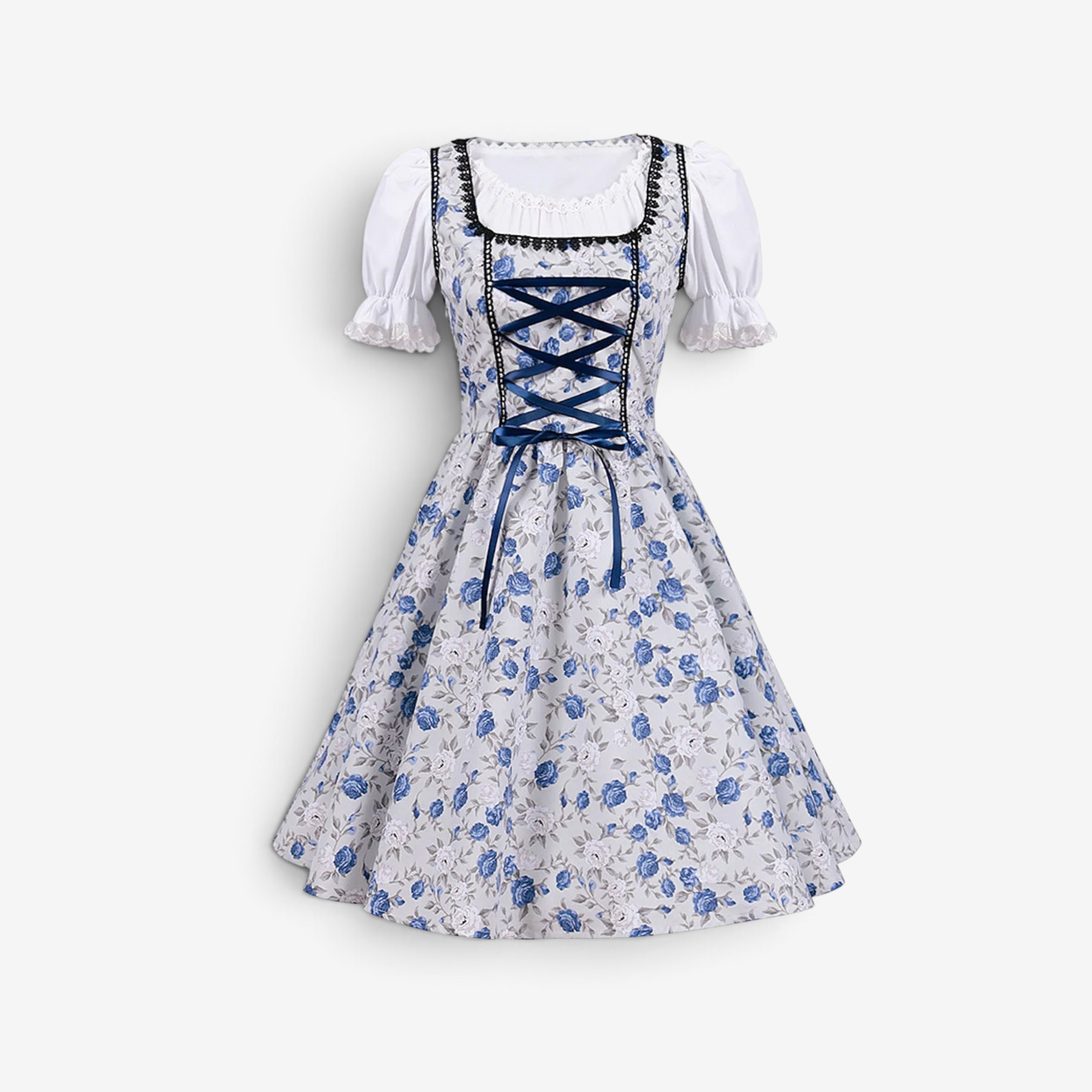 Oktoberfest-Kleid für Damen mit Blumenmuster