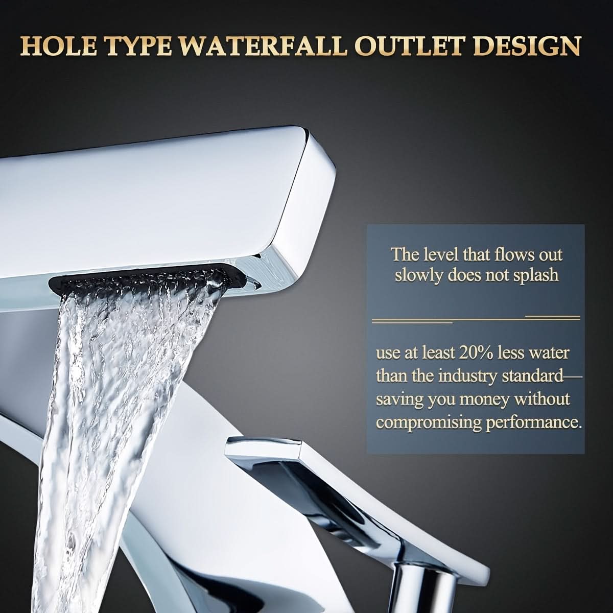 Waterfall Bathroom Faucet – CascadeLux Modern Basin Tap