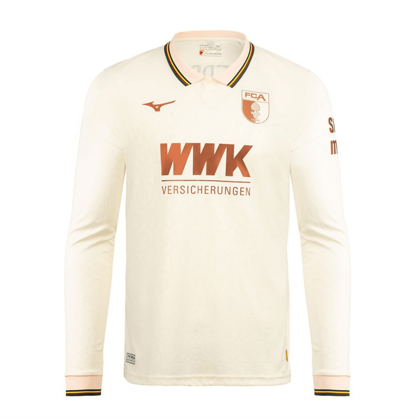 FCA FC AUGSBURG FUGGERSTADT Men's Long Sleeve Jersey Cream 25 / 26