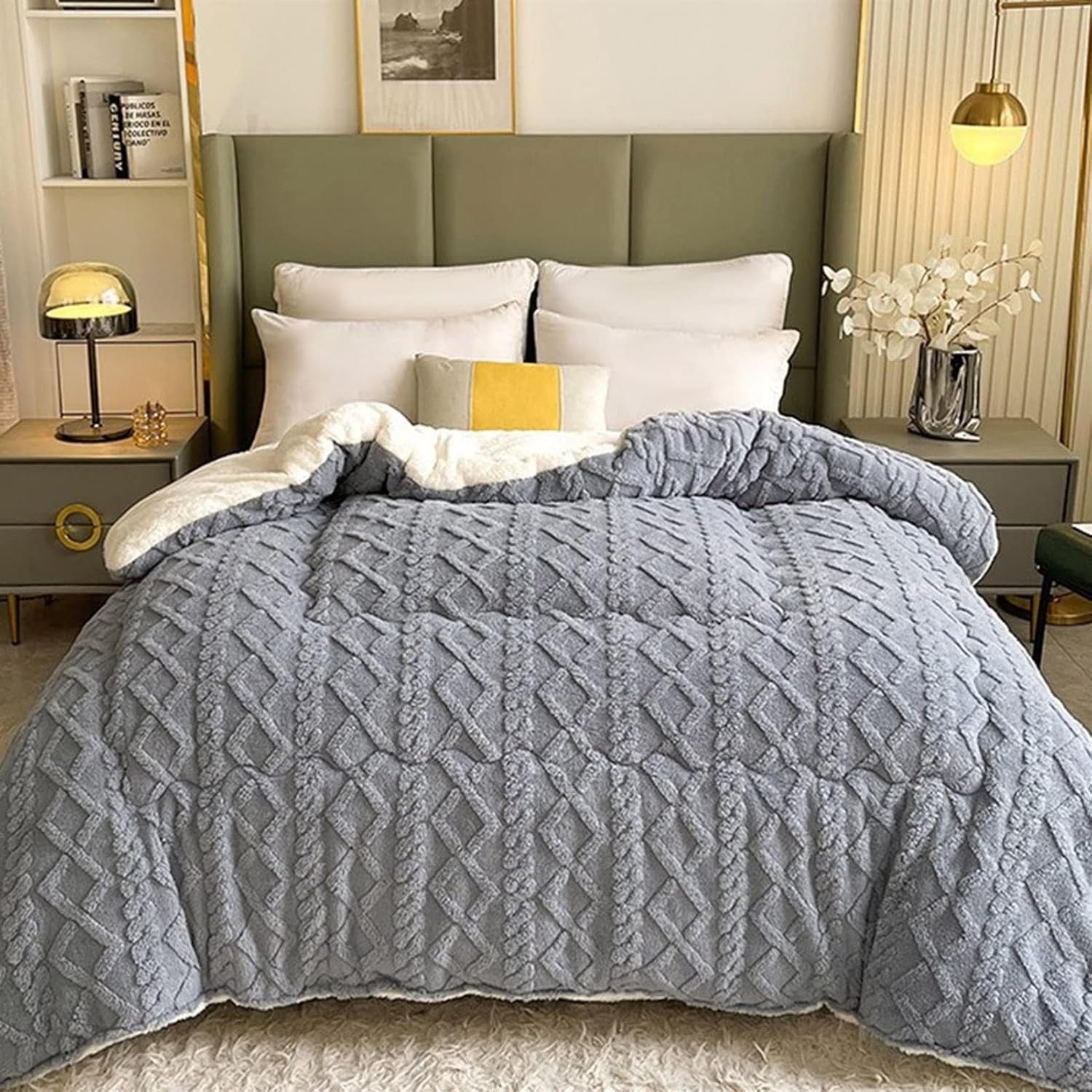Plaid épais en sherpa confortable pour chaleur et confort ultimes