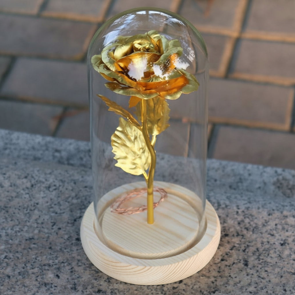 Eternal Rose Enclosed Flower Glass Refined Gift