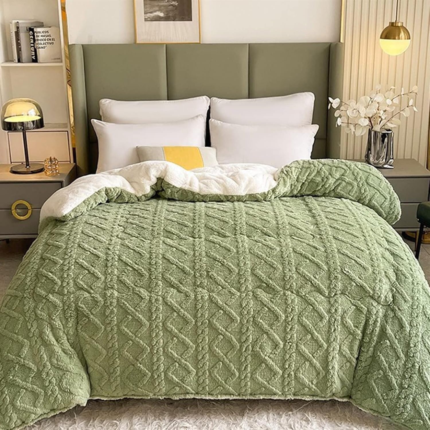 Plaid épais en sherpa confortable pour chaleur et confort ultimes