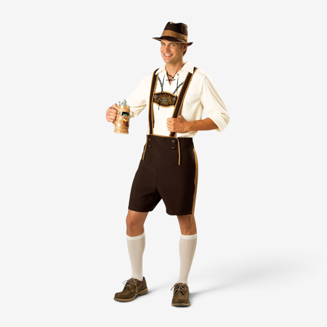 Costume traditionnel court pour homme avec boutons