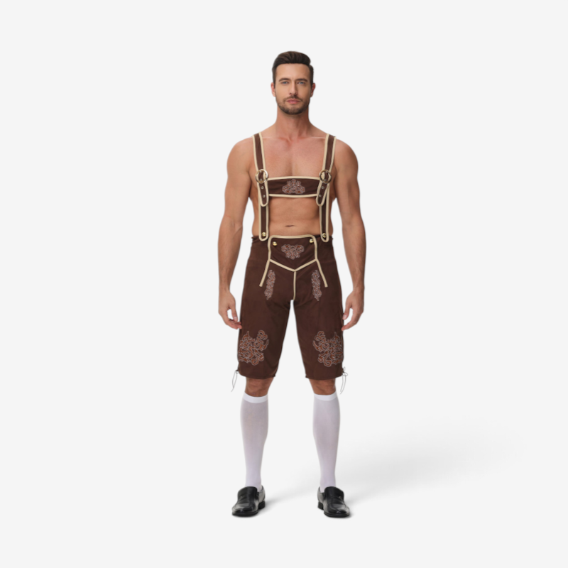Traditionelles kurzes Trachtenoutfit für Herren mit Stickerei