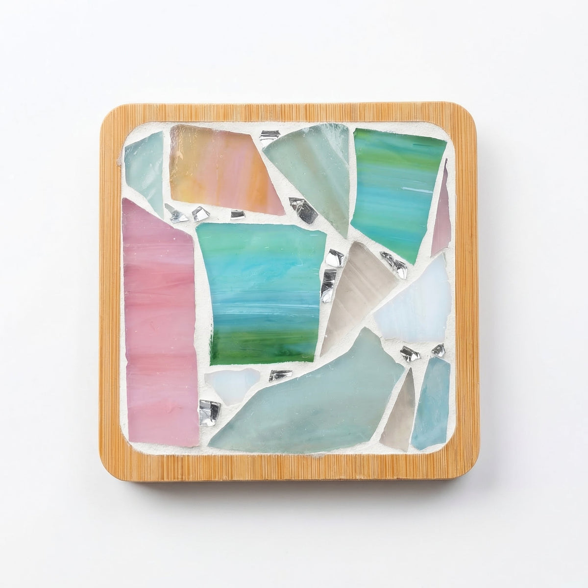 DIY Mosaic Coaster Craft Kit with Glass Tiles