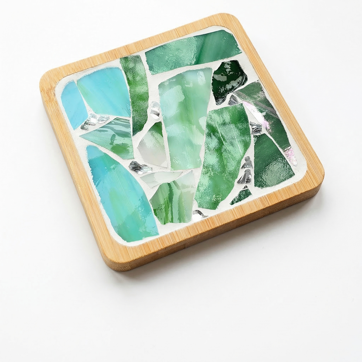DIY Mosaic Coaster Craft Kit with Glass Tiles