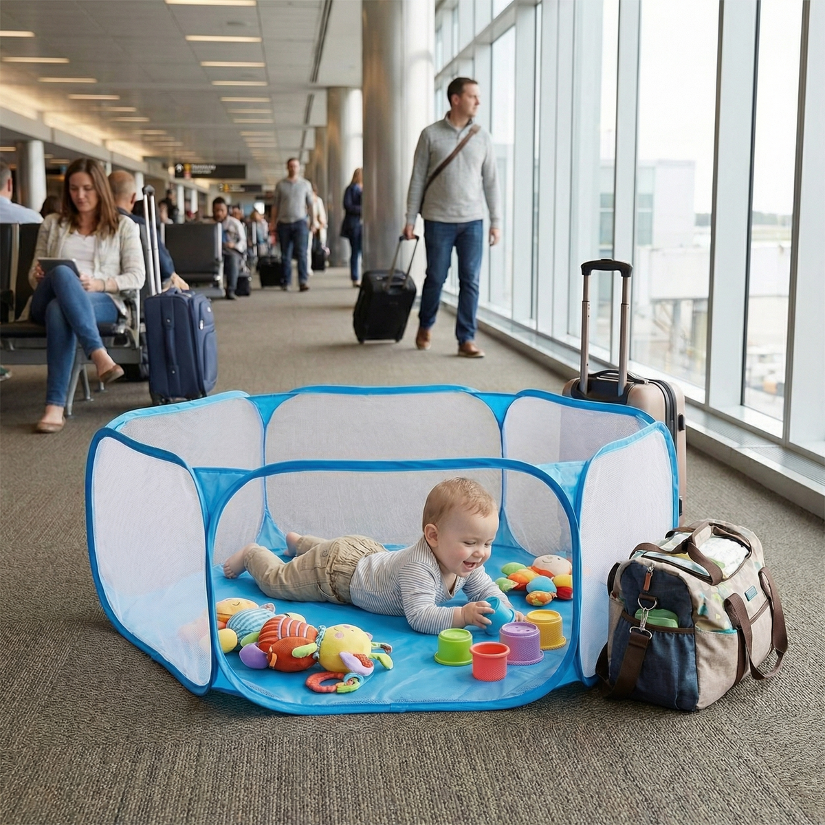 Portable Pop-Up Toddler Playpen and Ball Pit