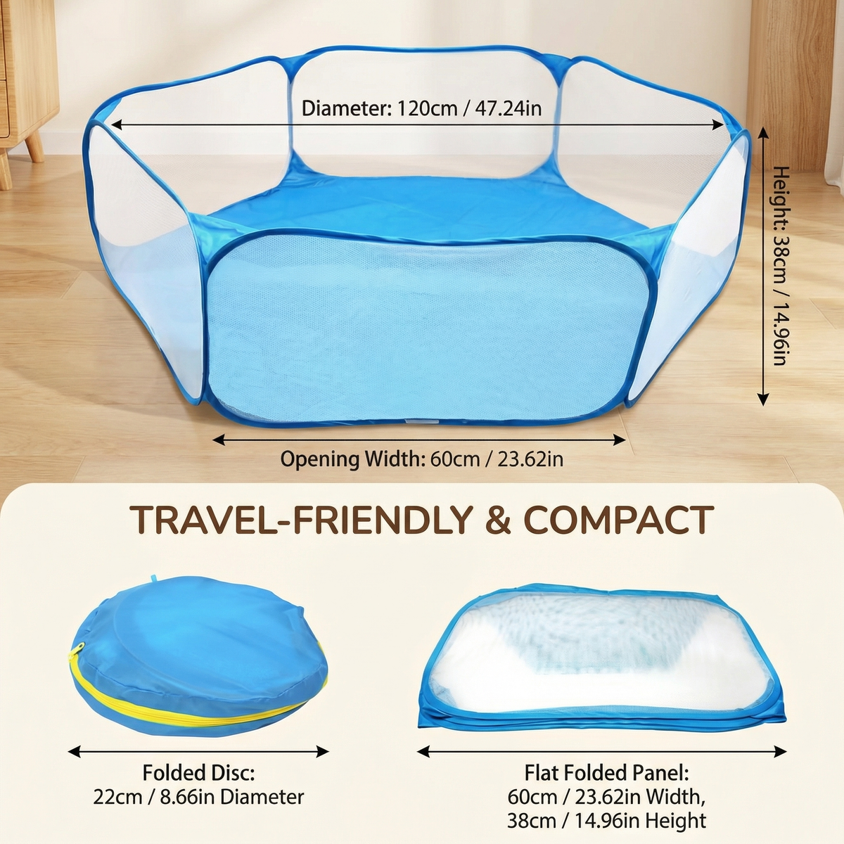 Portable Pop-Up Toddler Playpen and Ball Pit