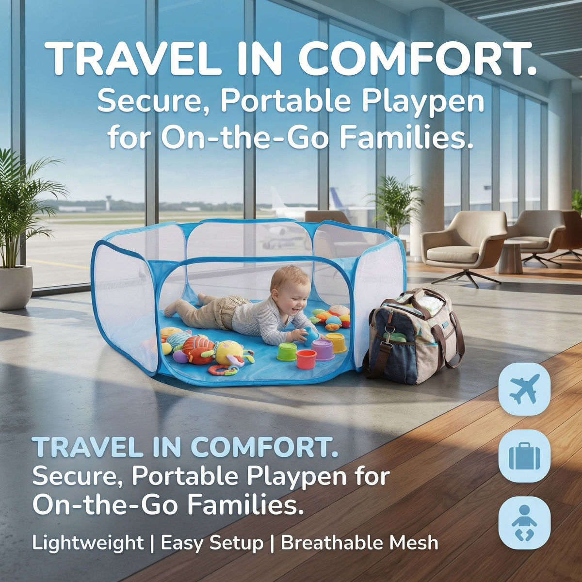 Portable Pop-Up Toddler Playpen and Ball Pit