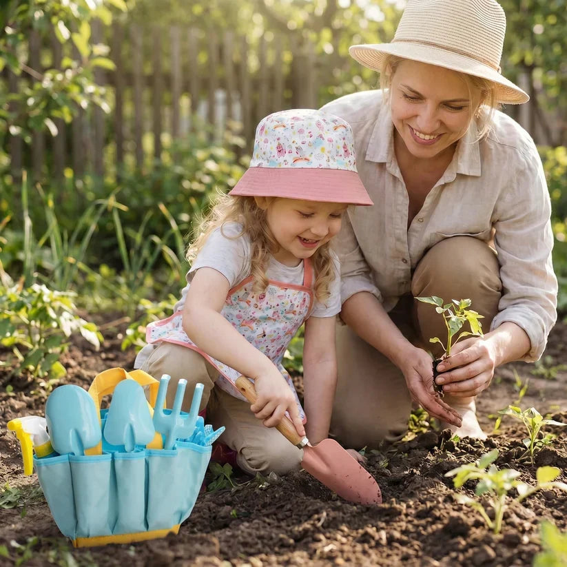 Kids' Gardening Tool Set with Gloves and Storage Bag