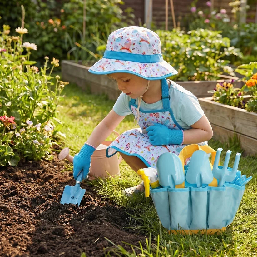 Kids' Gardening Tool Set with Gloves and Storage Bag