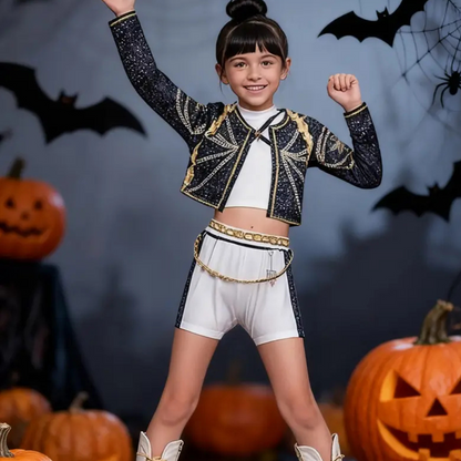 Kids Kpop Hunter Costume Outfit