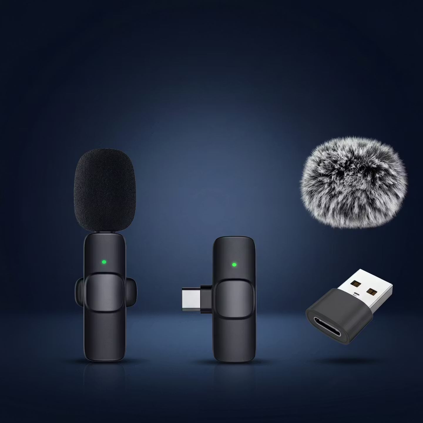Draadloze clip-on-lavaliermicrofoon - ruisonderdrukkende minimicrofoon voor smartphones en laptops