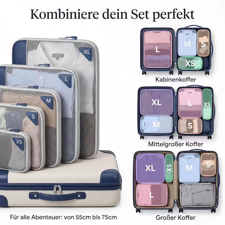 Compressie-inpakzakken - organizer-set voor reiskoffers