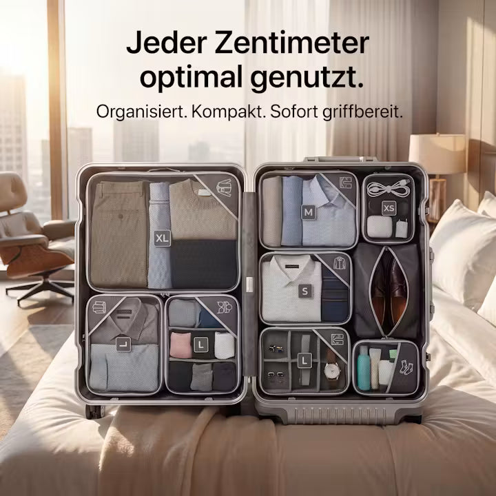 Compressie-inpakzakken - organizer-set voor reiskoffers