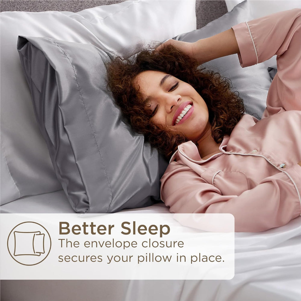 Silk Pillowcase Set for Skin & Hair - Twin Pack, Hypoallergenic