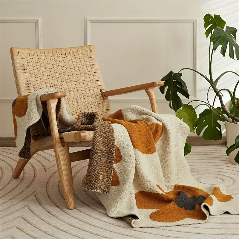 Floral Knit Blanket | Cozy Aurora Bloom Throw for Home Decor