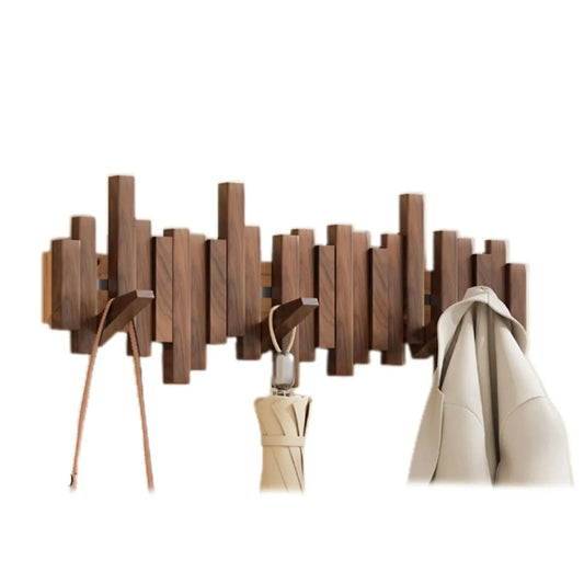 Piano Wood Wall Coat Rack | Refined Nordic Hanging Storage
