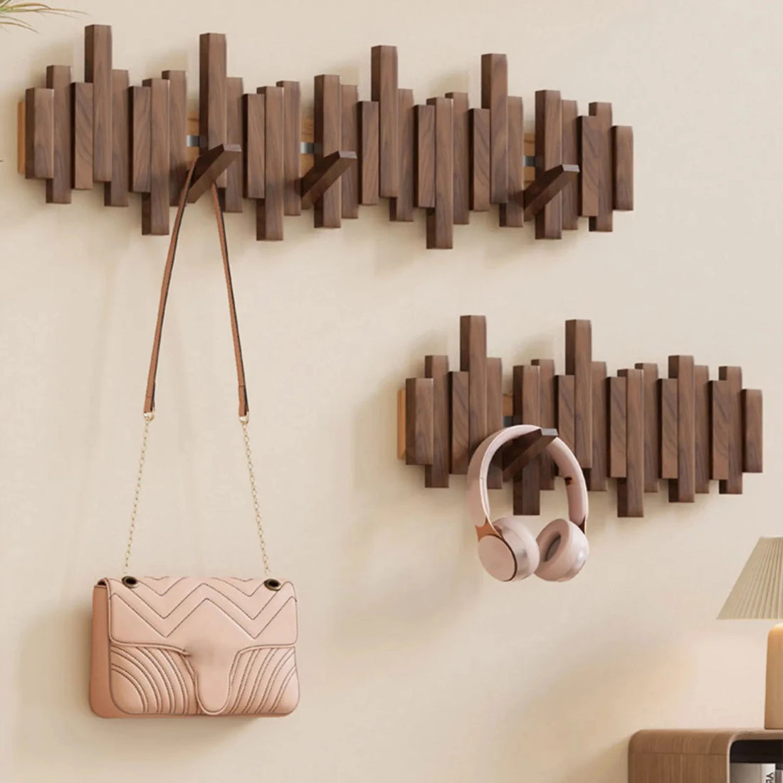 Piano Wood Wall Coat Rack | Refined Nordic Hanging Storage