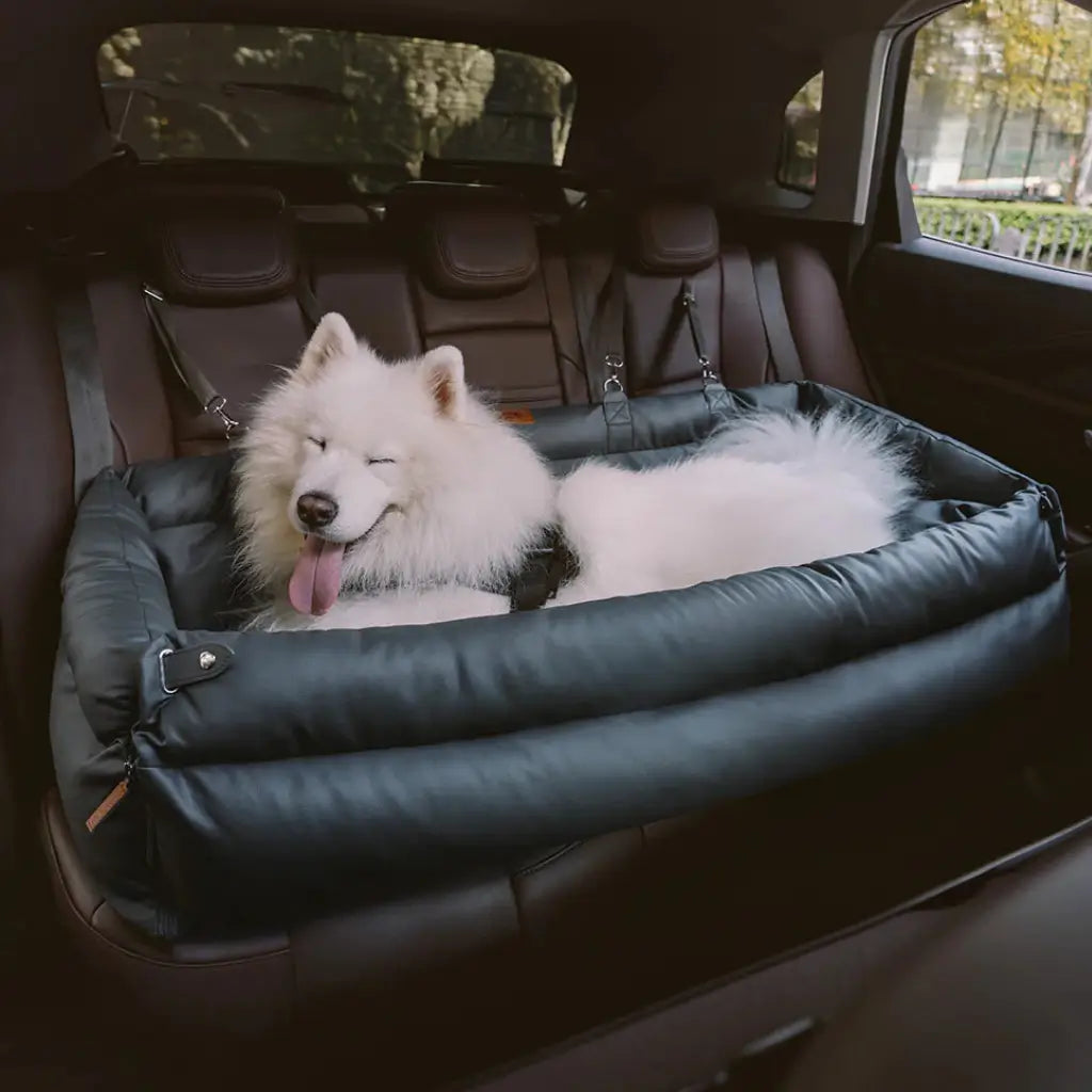 2 - in - 1 Autositz und Reisebett für Hunde mit Sicherheitsleine